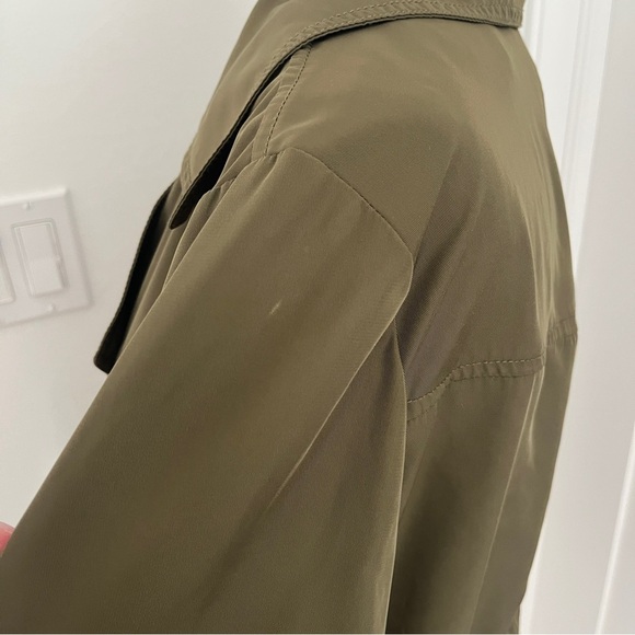 Anthropologie Gisborne Anorak Olive Green Women's Trench Coat Sz S *P13 - Picture 4 of 5
